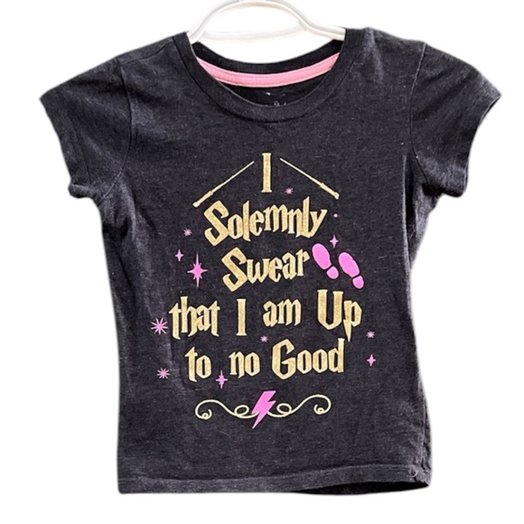 Girls 🪄Harry Potter 🪄Gray Short-Sleeve Top - Size Small - Picture 1 of 4